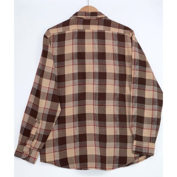 Sears Plaid Button-Up Flannel Shirt L Tall Vintage Y2K - Picture 2 of 10